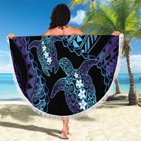 Polynesia Sea Turtle Day Beach Blanket Tribal Honu Plumeria Polynesian Pattern