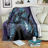 Polynesia Sea Turtle Day Blanket Tribal Honu Plumeria Polynesian Pattern