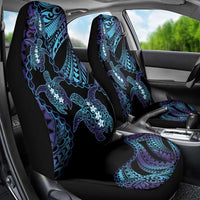 Polynesia Sea Turtle Day Car Seat Cover Tribal Honu Plumeria Polynesian Pattern