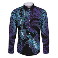 Polynesia Sea Turtle Day Family Matching Puletasi and Hawaiian Shirt Tribal Honu Plumeria Polynesian Pattern