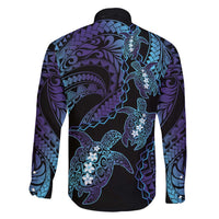 Polynesia Sea Turtle Day Family Matching Tank Maxi Dress and Hawaiian Shirt Tribal Honu Plumeria Polynesian Pattern