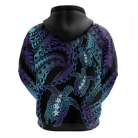 Polynesia Sea Turtle Day Hoodie Tribal Honu Plumeria Polynesian Pattern