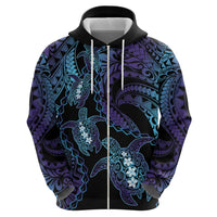 Polynesia Sea Turtle Day Hoodie Tribal Honu Plumeria Polynesian Pattern