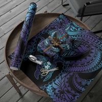 Polynesia Sea Turtle Day Wrapping Paper Tribal Honu Plumeria Polynesian Pattern - Polynesian Pride