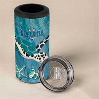 World Sea Turtle Day Polynesia 4 in 1 Can Cooler Tumbler Go With The Flow