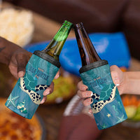 World Sea Turtle Day Polynesia 4 in 1 Can Cooler Tumbler Go With The Flow