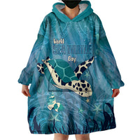 World Sea Turtle Day Polynesia Wearable Blanket Hoodie Go With The Flow