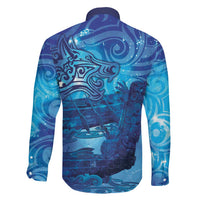 Kuri New Zealand Matariki Family Matching Long Sleeve Bodycon Dress and Hawaiian Shirt Aotearoa Dog Waka Maori New Year Galaxy Vibes LT14 - Polynesian Pride