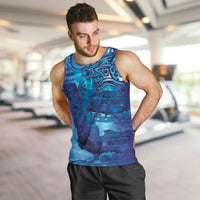 Kuri New Zealand Matariki Men Tank Top Aotearoa Dog Waka Maori New Year Galaxy Vibes LT14 Blue - Polynesian Pride