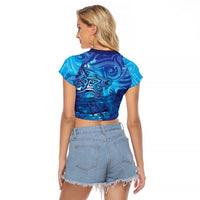 Kuri New Zealand Matariki Raglan Cropped T Shirt Aotearoa Dog Waka Maori New Year Galaxy Vibes