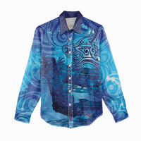 Kuri New Zealand Matariki Women Casual Shirt Aotearoa Dog Waka Maori New Year Galaxy Vibes