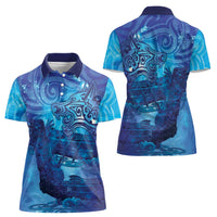Kuri New Zealand Matariki Women Polo Shirt Aotearoa Dog Waka Maori New Year Galaxy Vibes