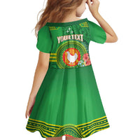 Personalized Manu'a Cession Day Family Matching Off Shoulder Maxi Dress and Hawaiian Shirt Tropical Flowers With Polynesian Pattern