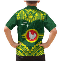 Manu'a Flag Day Family Matching Mermaid Dress and Hawaiian Shirt Polynesian Pattern National Color Proud