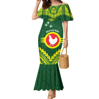 Manu'a Flag Day Family Matching Mermaid Dress and Hawaiian Shirt Polynesian Pattern National Color Proud