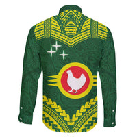 Manu'a Flag Day Family Matching Off Shoulder Short Dress and Hawaiian Shirt Polynesian Pattern National Color Proud