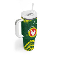 Manu'a Flag Day Tumbler With Handle Polynesian Pattern National Color Proud