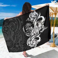 Attelong Guam Chamorro Sarong Guahan Seal Tattoo LT14 One Size 44 x 66 inches Black - Polynesian Pride