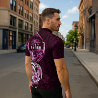 Kulot Di Rosa Guam Chamorro Zipper Polo Shirt Guahan Seal Tattoo LT14 - Polynesian Pride
