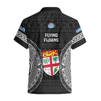 Fiji Rugby Hawaiian Shirt 2023 Fijian Tapa Pattern World Cup Black LT14 - Polynesian Pride