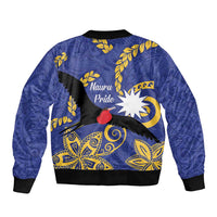 Nauru Angam Day Bomber Jacket Naoero Frigate Bird Polynesian Pattern