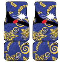 Nauru Angam Day Car Mats Naoero Frigate Bird Polynesian Pattern