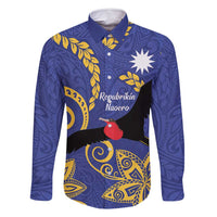 Nauru Angam Day Family Matching Tank Maxi Dress and Hawaiian Shirt Naoero Frigate Bird Polynesian Pattern