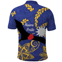 Nauru Angam Day Polo Shirt Naoero Frigate Bird Polynesian Pattern