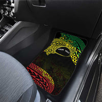 Personalised Nukuoro Atoll Car Mats Polynesian Tattoo Curves Reggae Version