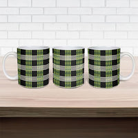 Aloha Hawaii Pakalana Pikake Lei Ceramic Mug Palaka Inspired Hawaiian-plaid Black
