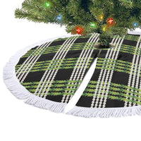 Aloha Hawaii Pakalana Pikake Lei Tree Skirt Palaka Inspired Hawaiian-plaid Black