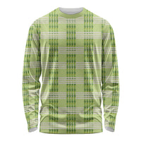 Aloha Hawaii Pakalana Pikake Lei Long Sleeve Shirt Palaka Inspired Hawaiian-plaid Pastel Green