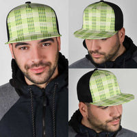 Aloha Hawaii Pakalana Pikake Lei Mesh Trucker Cap Palaka Inspired Hawaiian-plaid Pastel Green