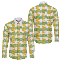 Aloha Hawaii Ilima Maile Lei Family Matching Summer Maxi Dress and Hawaiian Shirt Palaka Inspired Hawaiian-plaid White