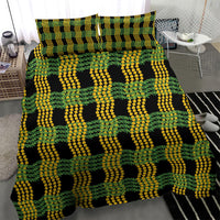 Aloha Hawaii Ilima Maile Lei Bedding Set Palaka Inspired Hawaiian-plaid Black