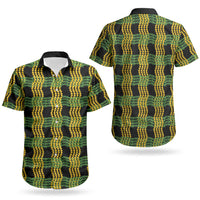 Aloha Hawaii Ilima Maile Lei Couples Matching Puletasi and Hawaiian Shirt Palaka Inspired Hawaiian-plaid Black