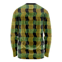 Aloha Hawaii Ilima Maile Lei Long Sleeve Shirt Palaka Inspired Hawaiian-plaid Black