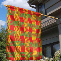 Aloha Hawaii Ilima Maile Lei Garden Flag Palaka Inspired Hawaiian-plaid Red