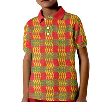 Aloha Hawaii Ilima Maile Lei Kid Polo Shirt Palaka Inspired Hawaiian-plaid Red