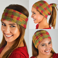 Aloha Hawaii Ilima Maile Lei Neck Gaiter Palaka Inspired Hawaiian-plaid Red