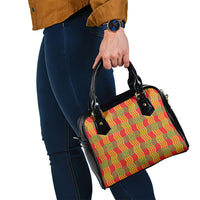 Aloha Hawaii Ilima Maile Lei Shoulder Handbag Palaka Inspired Hawaiian-plaid Red