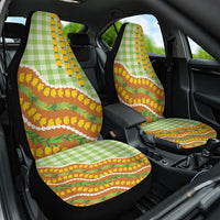 Hawaii Leis Palaka Motifs Car Seat Cover Pikake Pakalana Maile Ilima Kakau Style
