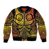 Marquesas Islands Bomber Jacket Marquesan Tattoo Yellow Gradient - Polynesian Pride