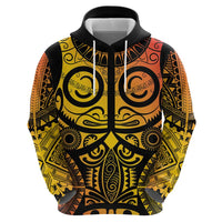 Marquesas Islands Hoodie Marquesan Tattoo Yellow Gradient - Polynesian Pride