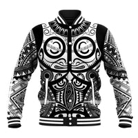 Marquesas Islands Baseball Jacket Marquesan Tattoo Black White Color - Polynesian Pride
