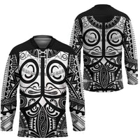 Marquesas Islands Hockey Jersey Marquesan Tattoo Black White Color - Polynesian Pride
