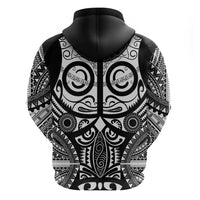 Marquesas Islands Hoodie Marquesan Tattoo Black White Color - Polynesian Pride