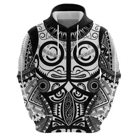 Marquesas Islands Hoodie Marquesan Tattoo Black White Color - Polynesian Pride