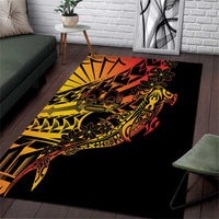 Gradient Marquesas Islands Area Rug Marquesan Matatiki Hammerhead Shark Patutiki - Polynesian Pride