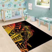 Gradient Marquesas Islands Area Rug Marquesan Matatiki Hammerhead Shark Patutiki - Polynesian Pride